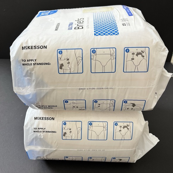 30 McKesson Ultra Brief Diaper Heavy Absorbency Disposable Adult XL Tab Closure - Picture 5 of 5